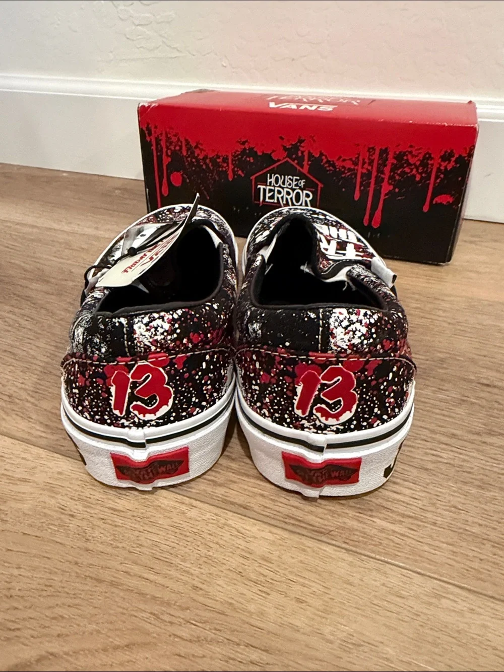 NWT Vans x House of Terror Friday the 13th Slip-Ons Size 9